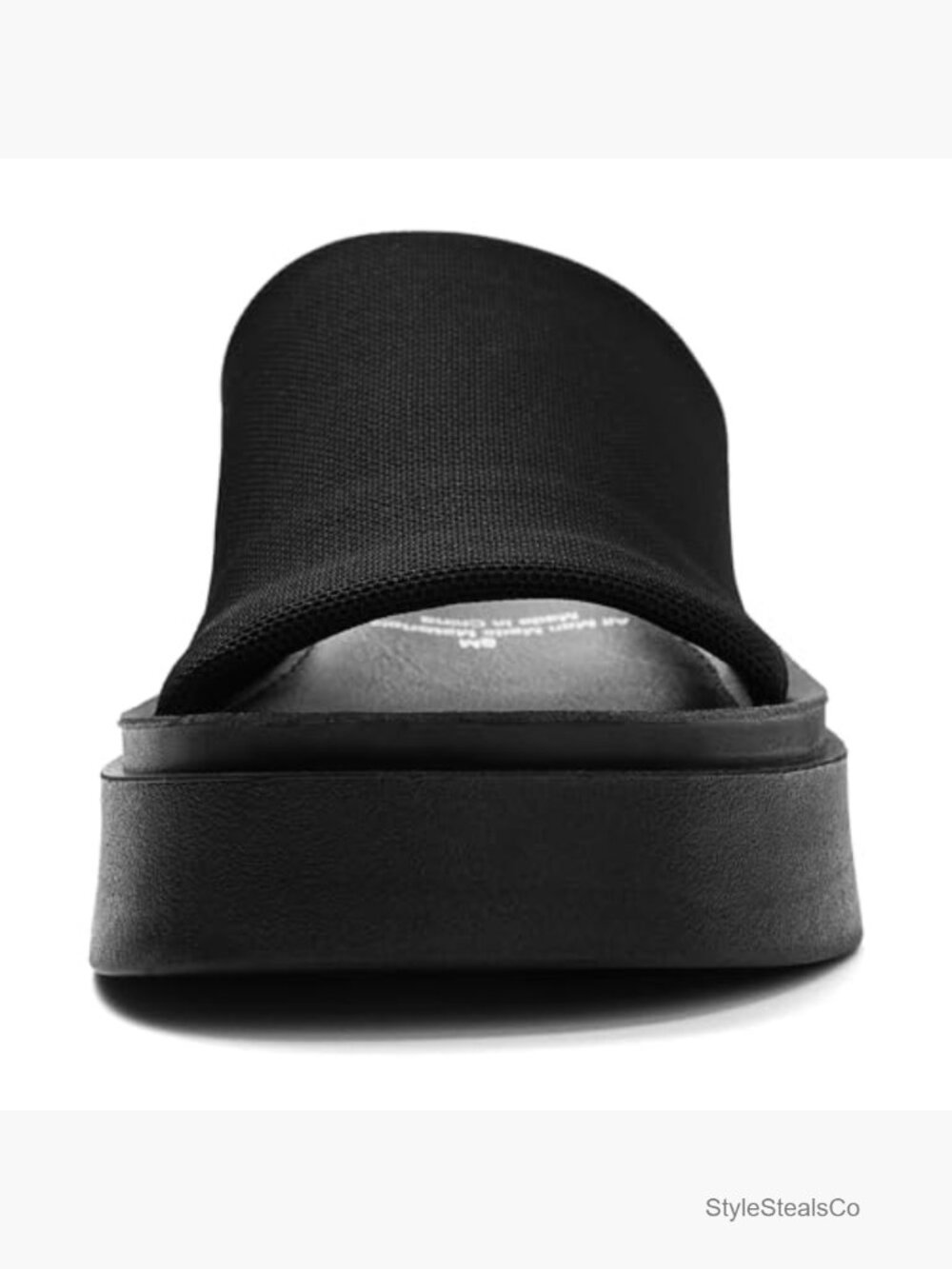 Memory Foam Platform Slide Sandals Stretch Upper Casual Wedge - Picture 2 of 6